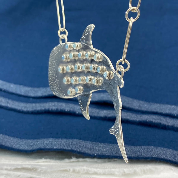 Aquamarine Whale Shark Necklace