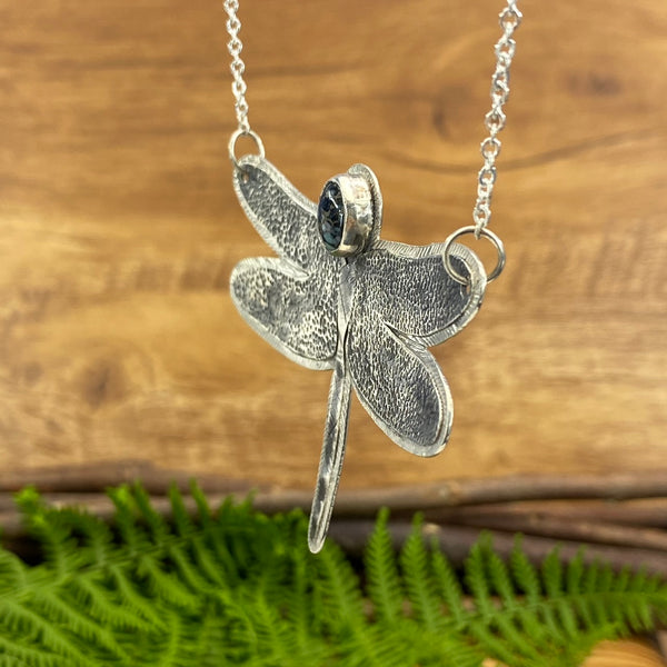 Rustic Variscite Dragonfly Necklace