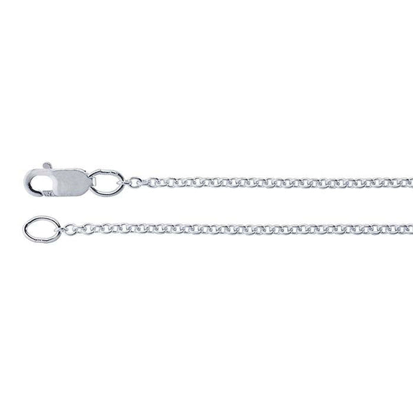 Sterling Silver 1.5mm Round Cable Chain 16"