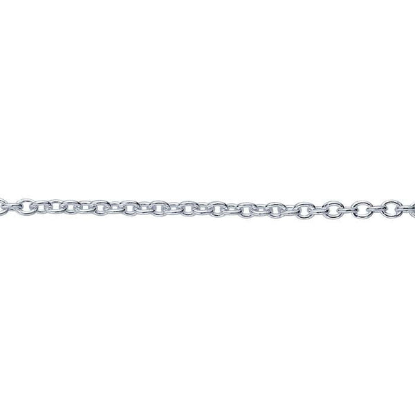 Sterling Silver 1.5mm Round Cable Chain 20"