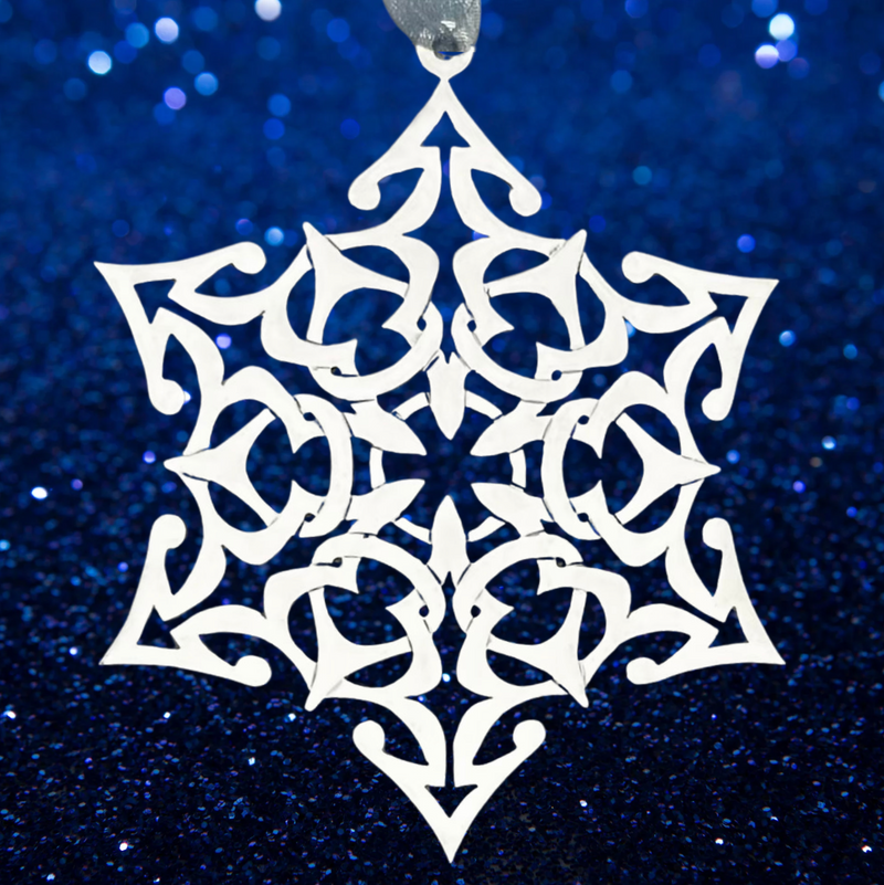 2024 Hand-cut Sterling Silver Snowflake Ornament