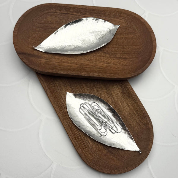 Silver Leaf Trinket Tray