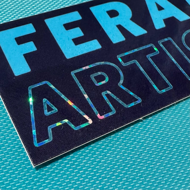 Sparkly Feral Artist Sticker