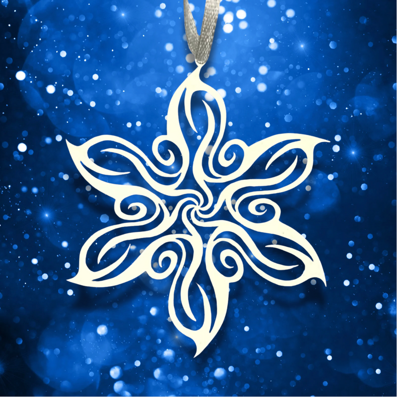 2025 Hand-cut Sterling Silver Snowflake Ornament