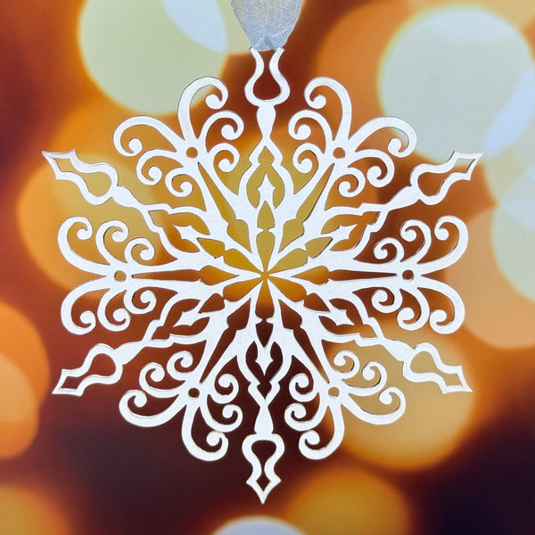 2023 Hand-cut Sterling Silver Snowflake Ornament