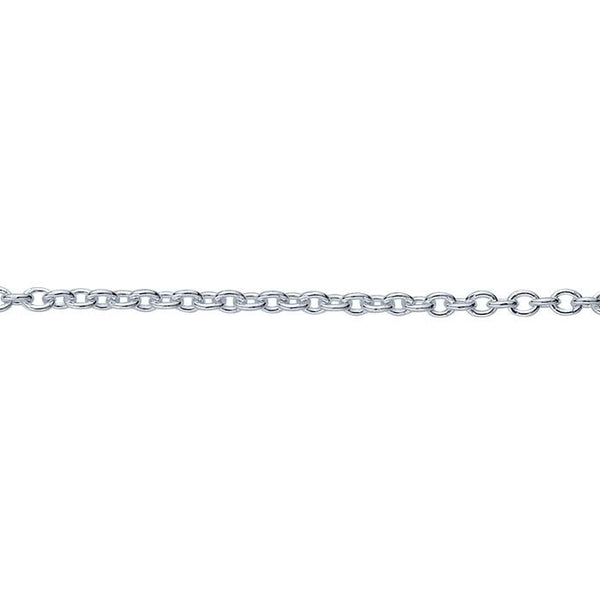 Sterling Silver 1.5mm Round Cable Chain 18"