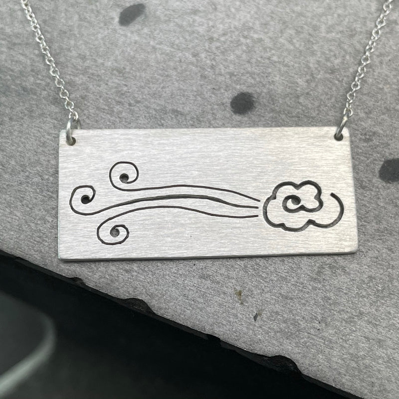 Rectangle Necklace Series - Windy Cloud