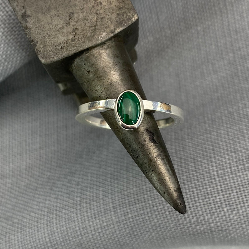 7.25 Square Stacker with Malachite