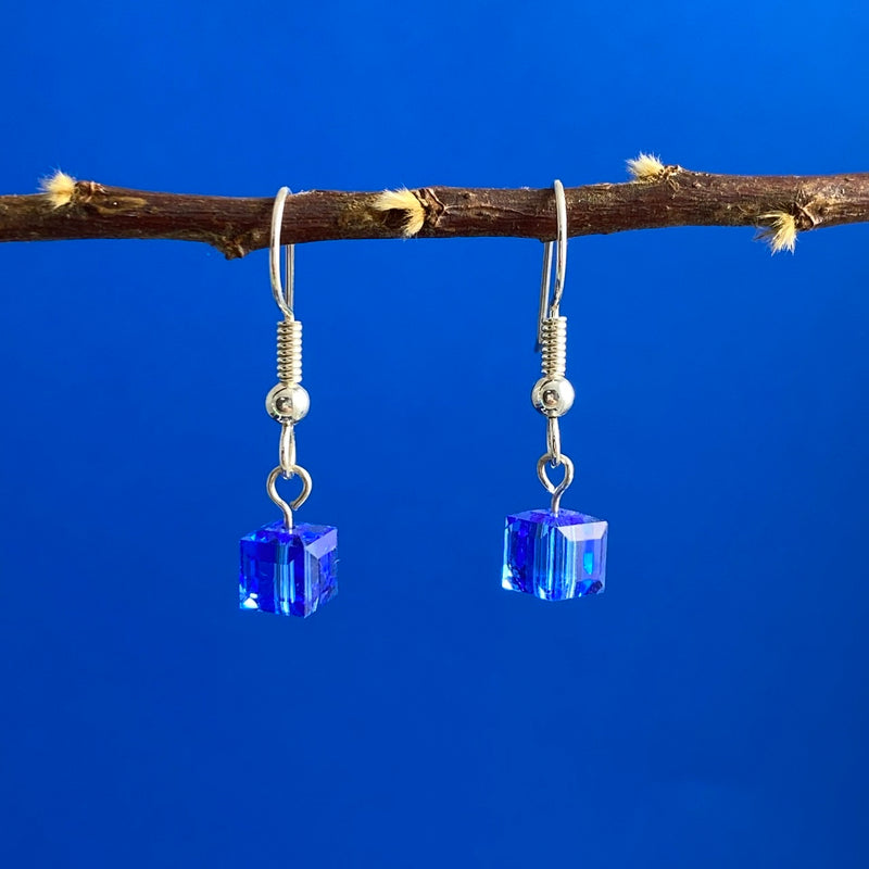Swarovski Drop Earrings Blue