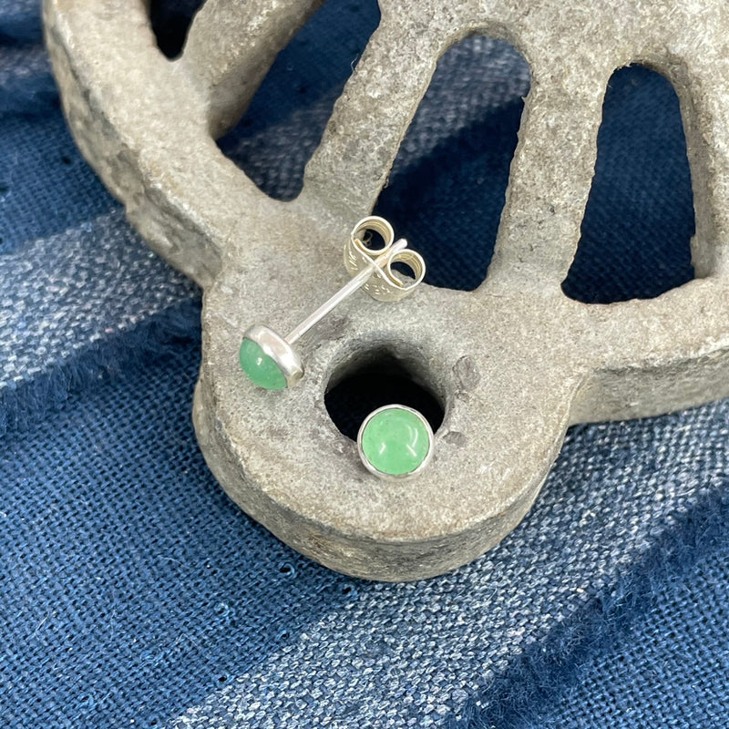 Aventurine Bezel Studs