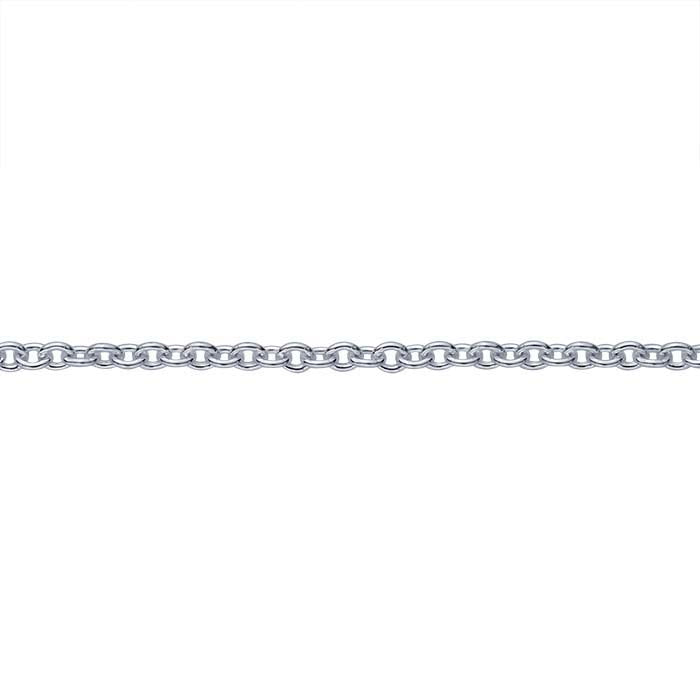 Sterling Silver 1.1mm Oval Cable Chain 18"