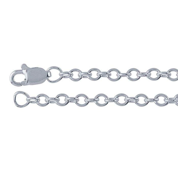 Sterling Silver 2.4mm Round Cable Chain