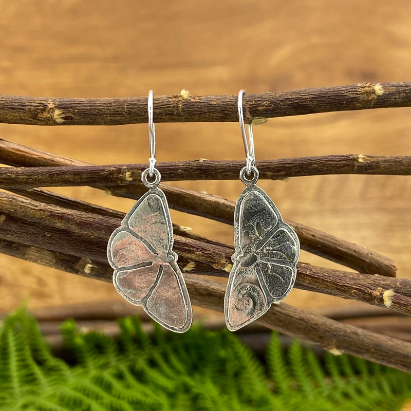 Textured Butterfly Dangle Earrings