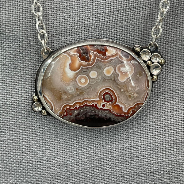 Crazy Lace Agate with Cups and Beads