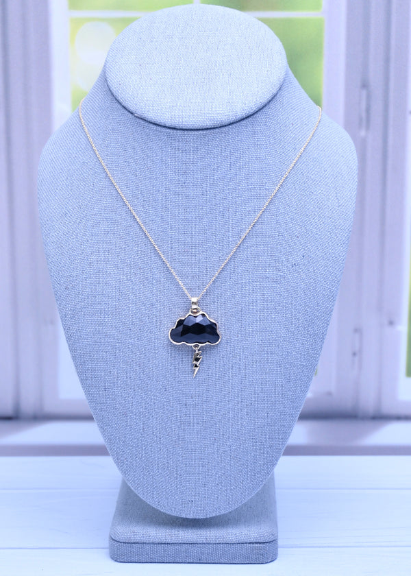 Onyx Storm Cloud in 14k Yellow Gold