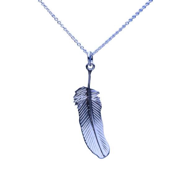 Carved Feather Pendant