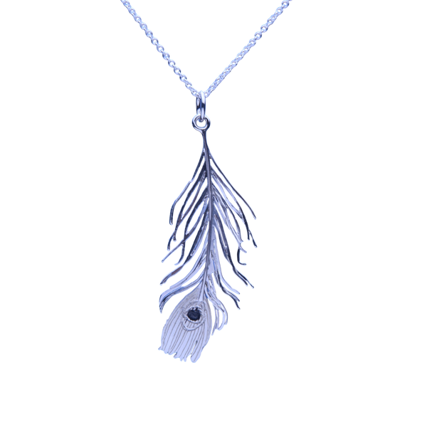 Peacock Feather Pendant – Allie Perry Designs