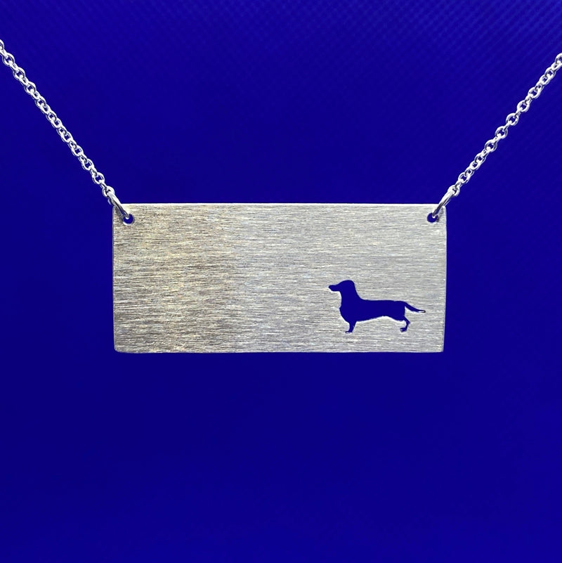 Rectangle Necklace Series - Dachshund