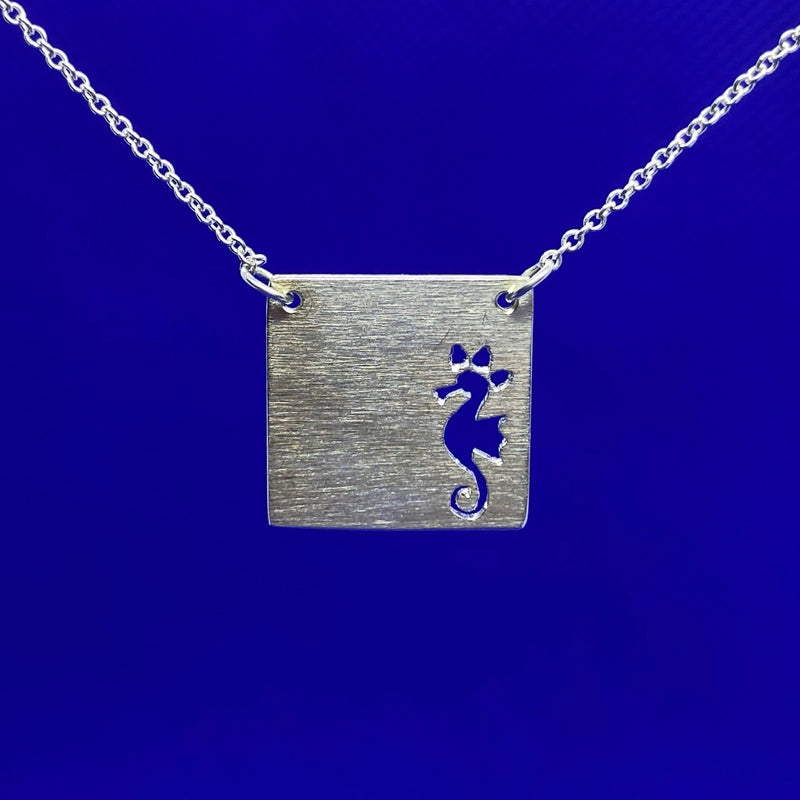 Square Necklace Series - Seahorse