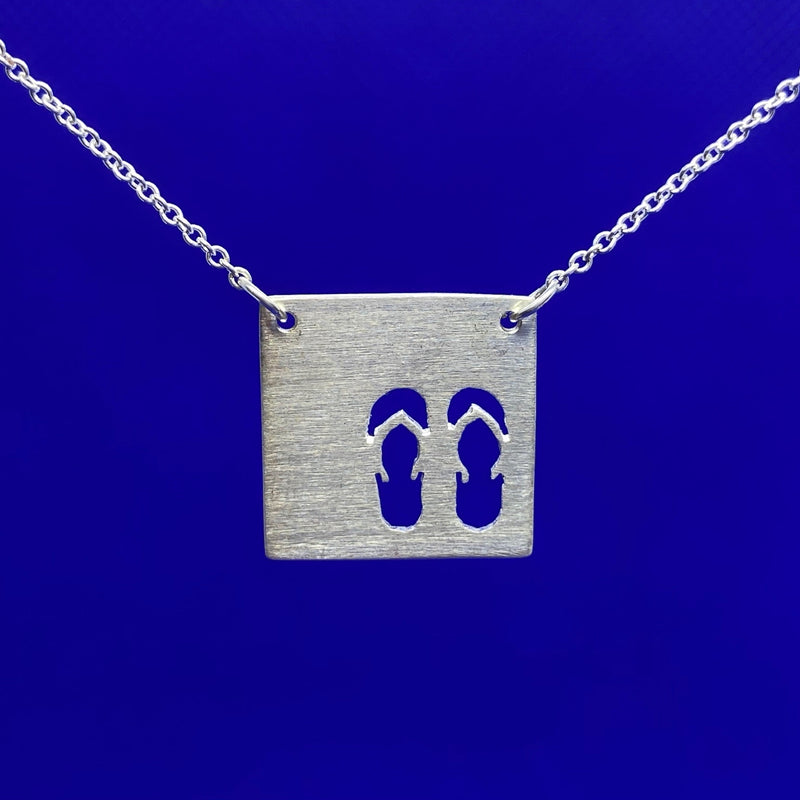 Square Necklace Series - Flip Flops