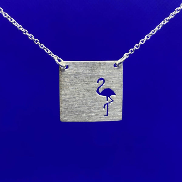 Square Necklace Series - Flamingo