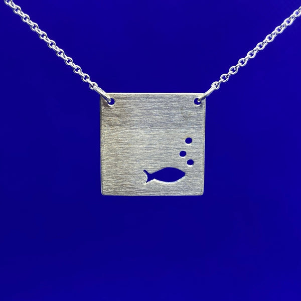 Square Necklace Series - Fish