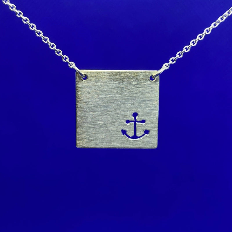 Square Necklace Series - Anchor