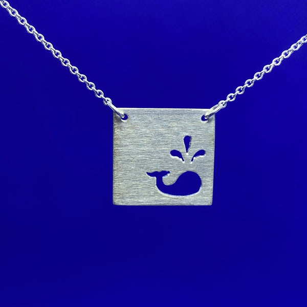 Square Necklace Series - Whale