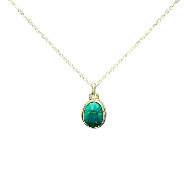 Chrysocolla in Sterling Silver Bezel