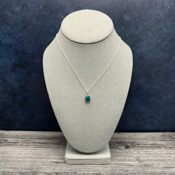 Chrysocolla in Sterling Silver Bezel