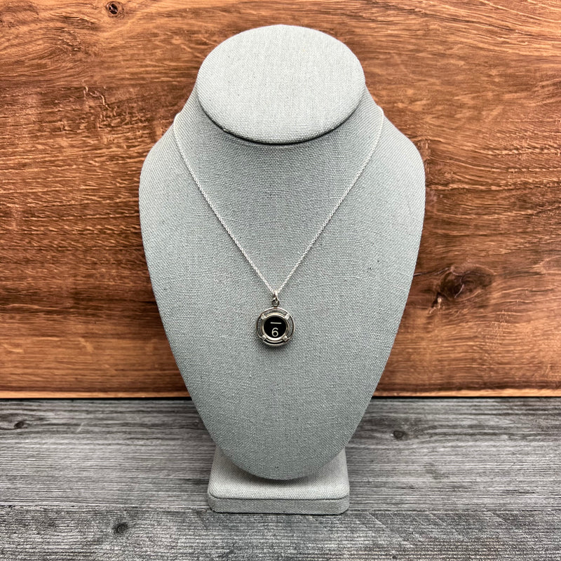 "Em Dash Six" Antique Typewriter Key Pendant