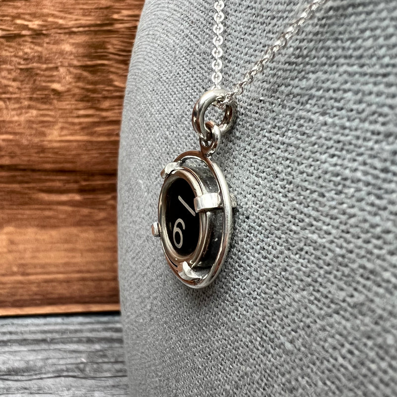 "Em Dash Six" Antique Typewriter Key Pendant