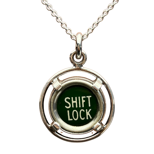 "Shift Lock" Antique Typewriter Key Pendant