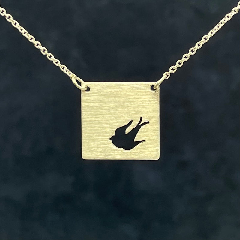 Square Necklace Series - Swallow