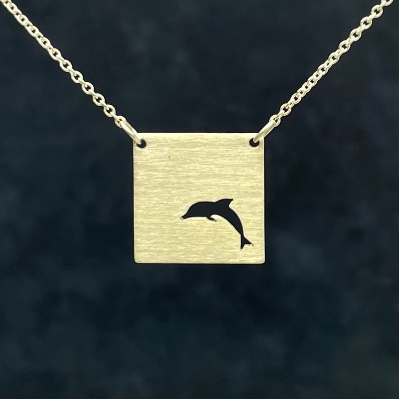 Square Necklace Series - Dolphin