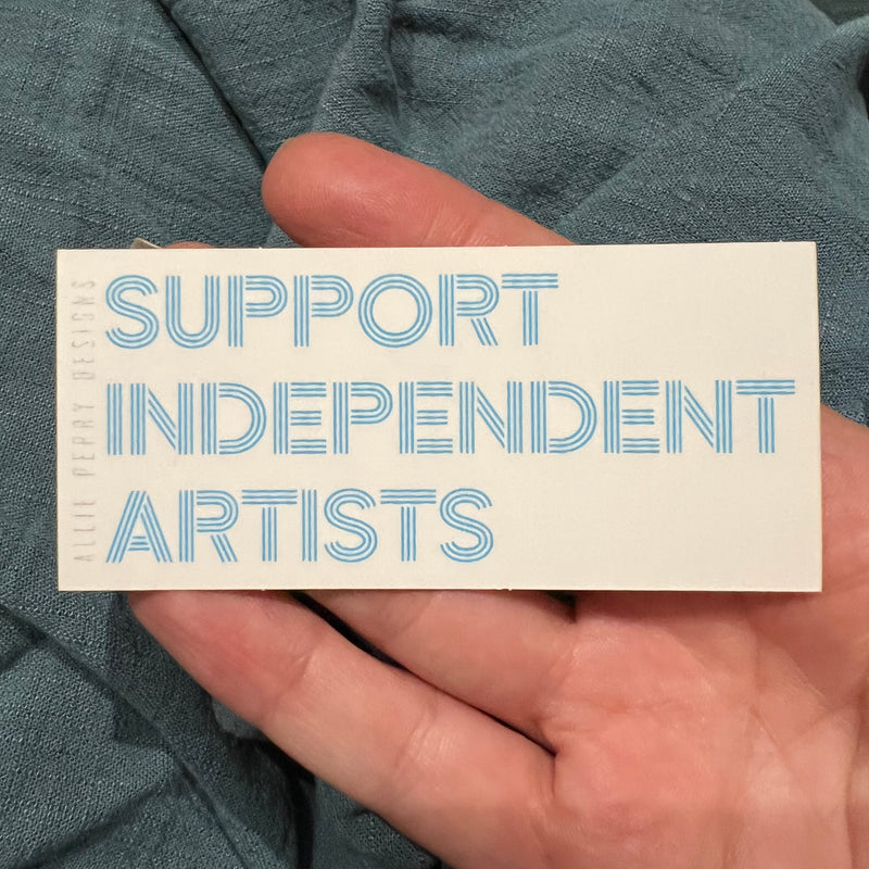 Support Independent Artists Sticker (Aqua)