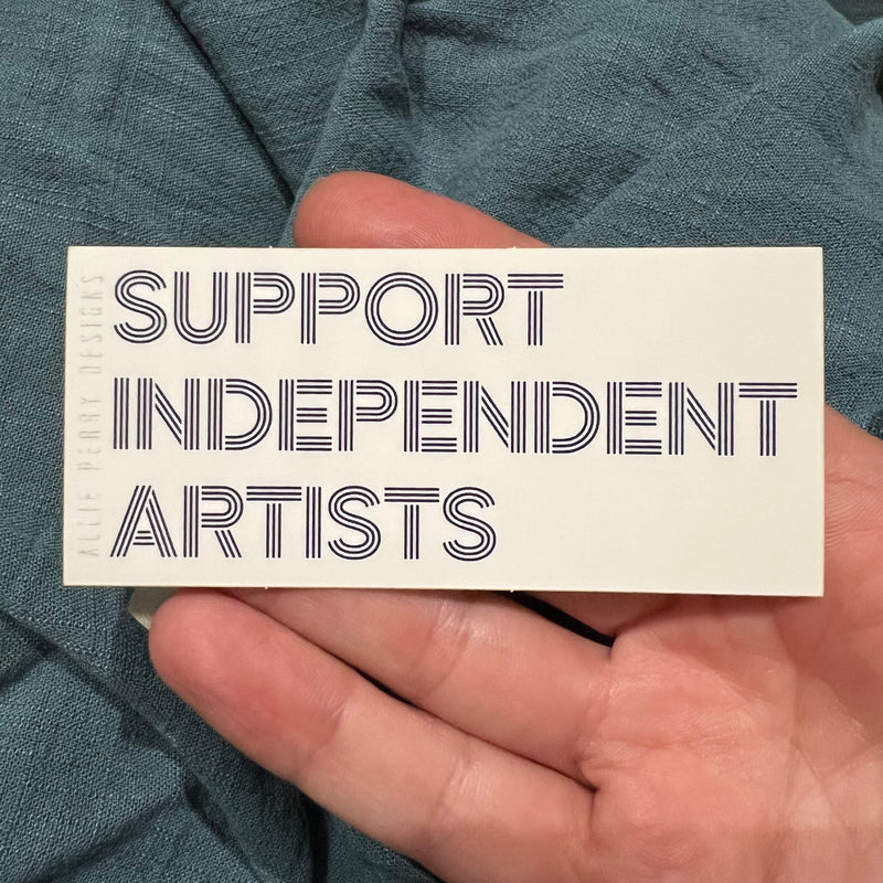 Support Independent Artists Sticker (Navy)