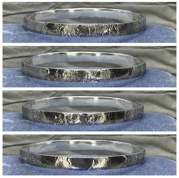 Reticulated Silver Bangle