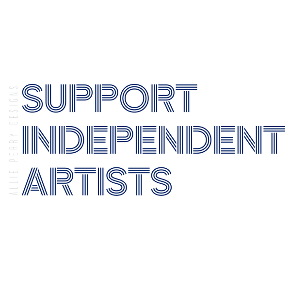 Support Independent Artists Sticker (Navy)