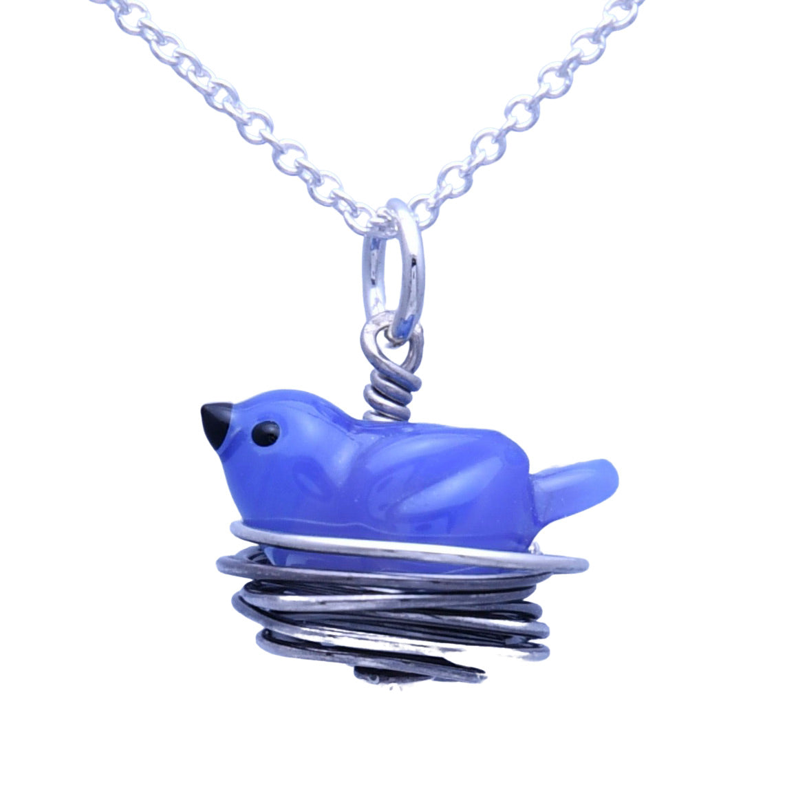 Periwinkle Bird Pendant – Allie Perry Designs