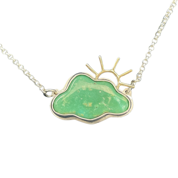 Sonora Turquoise Cloud with Gold Sunburst