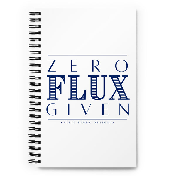 Zero Flux Given Spiral Notebook (Navy)