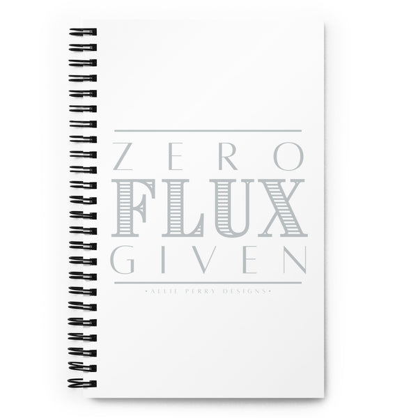 Zero Flux Given Spiral Notebook (Gray)