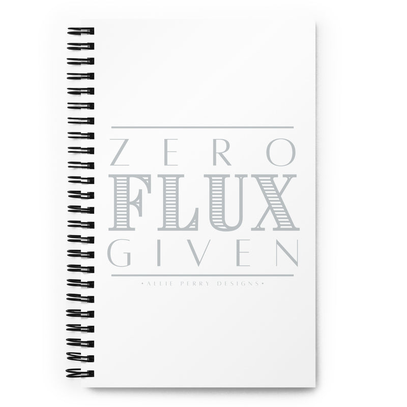 Zero Flux Given Spiral Notebook (Gray)