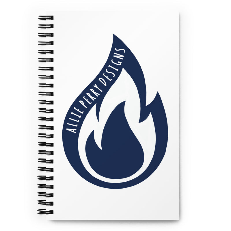 Flame Spiral Notebook (Navy)