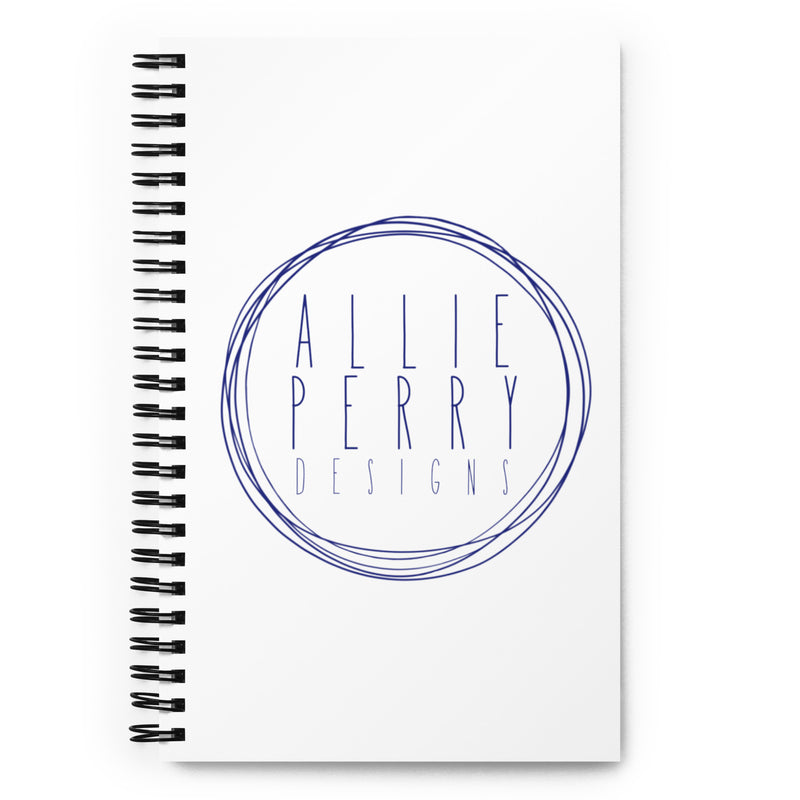 Allie Perry Designs Logo Spiral notebook