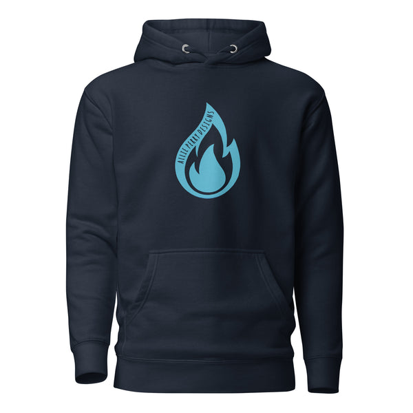Flame Unisex Hoodie (Aqua)