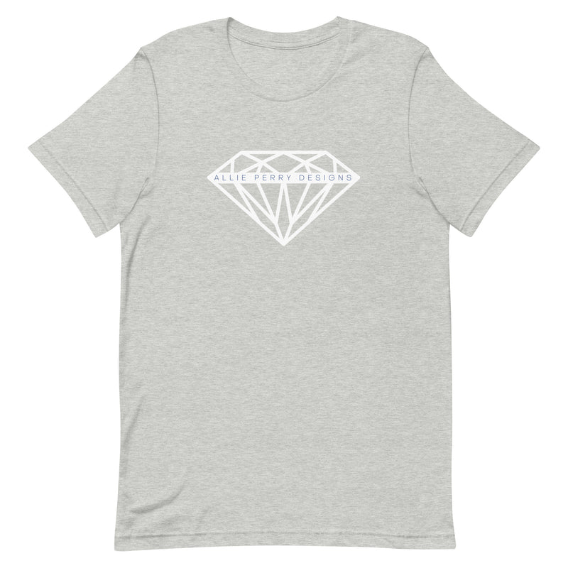 Allie Perry Designs White Diamond Unisex T-Shirt
