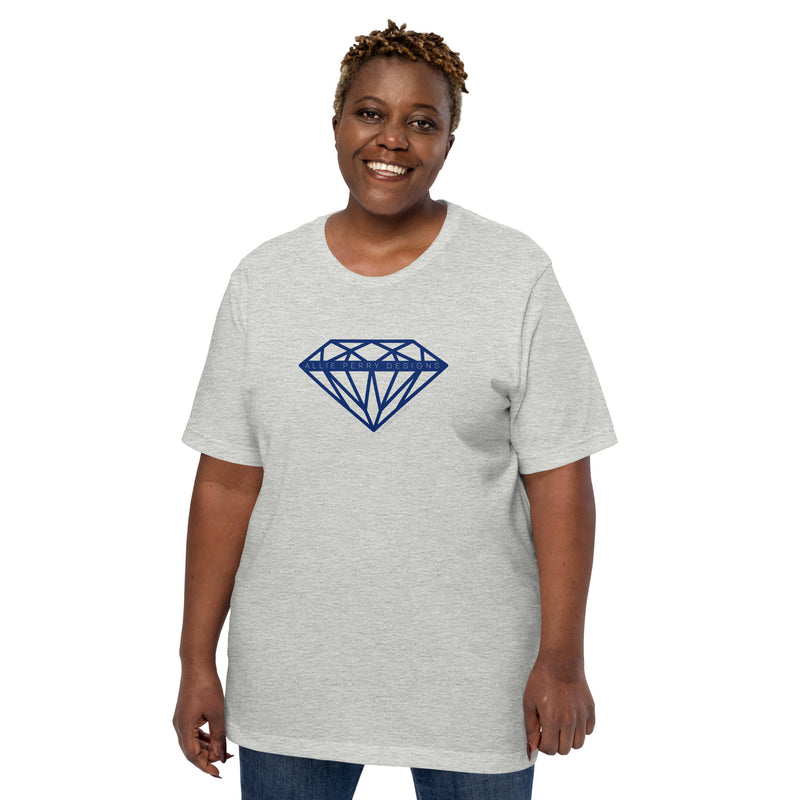 Allie Perry Designs Navy Diamond Unisex T-Shirt