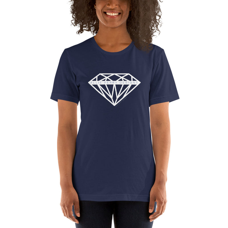 Allie Perry Designs White Diamond Unisex T-Shirt
